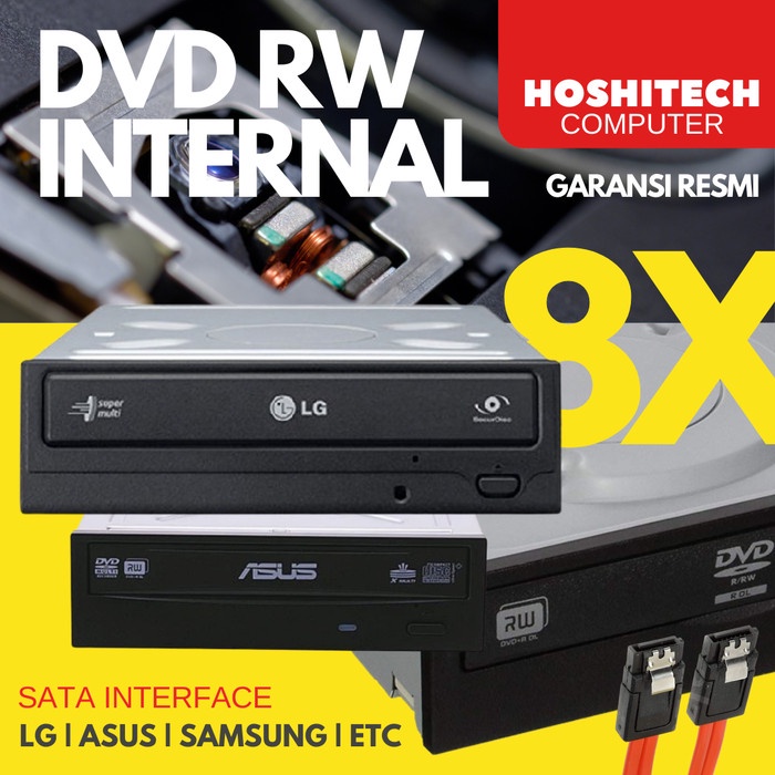 DVD RW Internal LG ASUS SAMSUNG Sata SPEEDBURN 8X- 24X| GARANSI RESMI