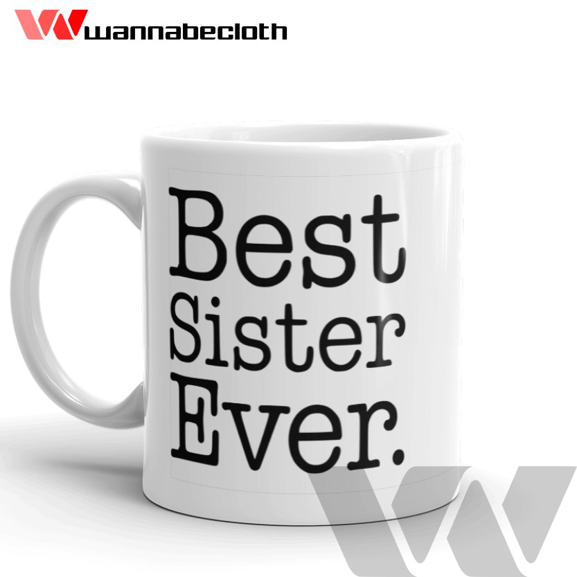 Gelas Mug Kado Hadiah Gift Souvenir Mug Custom Mug Unik Mug Best Sister Ever