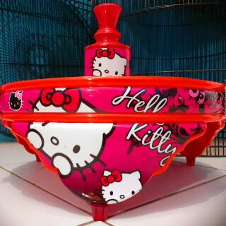 Tebok LOVEBIRD PVC  MOTIF Hellokitty Sangkar  kandang burung  