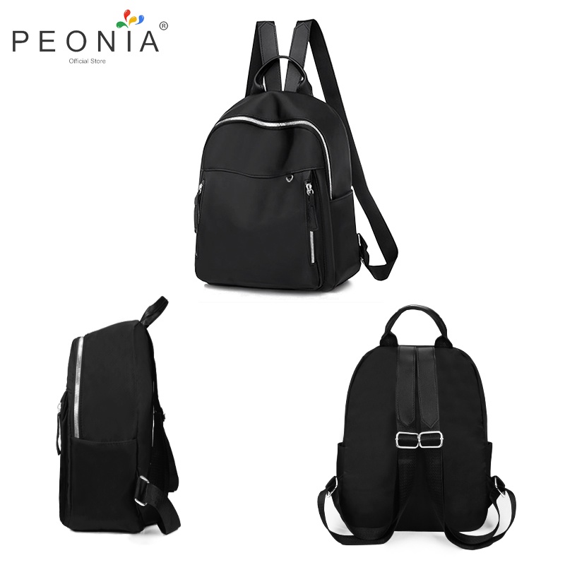 Peonia PNA DESCA Water Resistant Ransel Korea Tas Wanita Punggung Import Kantor Kerja Sekolah Kuliah Outdoor Trendy Fashion Style Travel Casual Backpack Anak Remaja Perempuan Selempang Cewek Bag-4