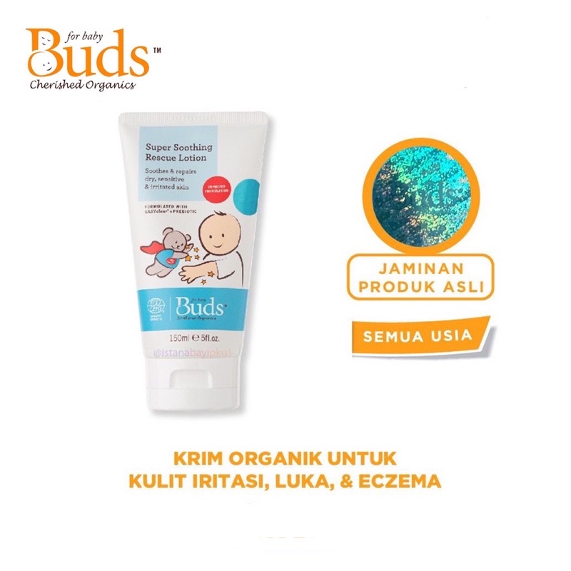 Buds Super Soothing Rescue Lotion 50 ml / 150 ml Buds Organic Super Soothing Rescue Lotion Eksim Bayi