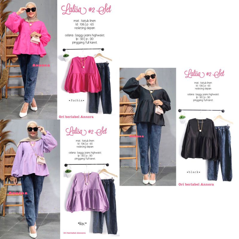 stelan wanita lalisa set