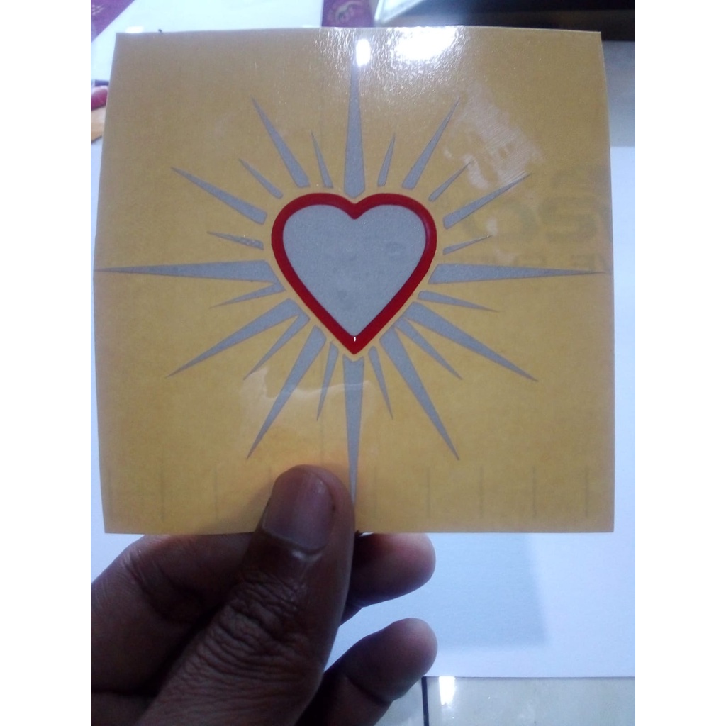 

sticker psht hati bersinar orginal keren 7x7 cm