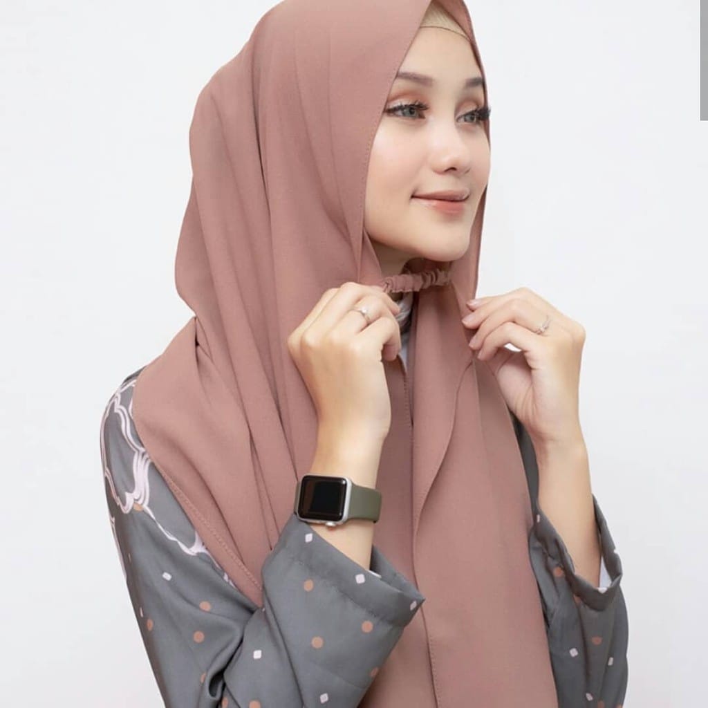 PASHMINA KARET DIAMOND CREPE/JILBAB PASMINA