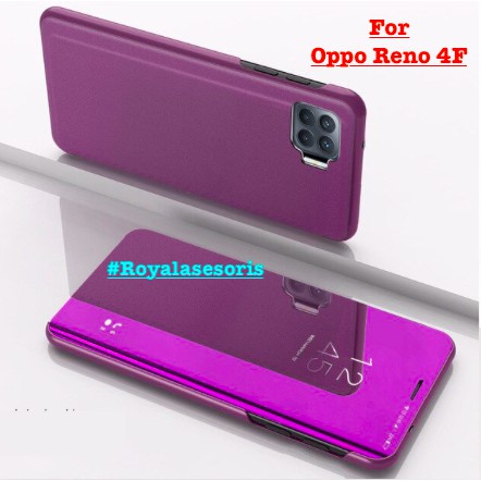 OPPO RENO 4F FLIP CASE CLEAR VIEW STANDING COVER