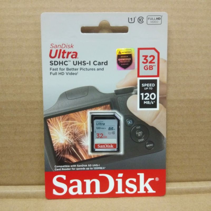 Sandisk Ultra SDHC 32GB 120mb/s Memory Kamera SD Card 32GB 120mb/s