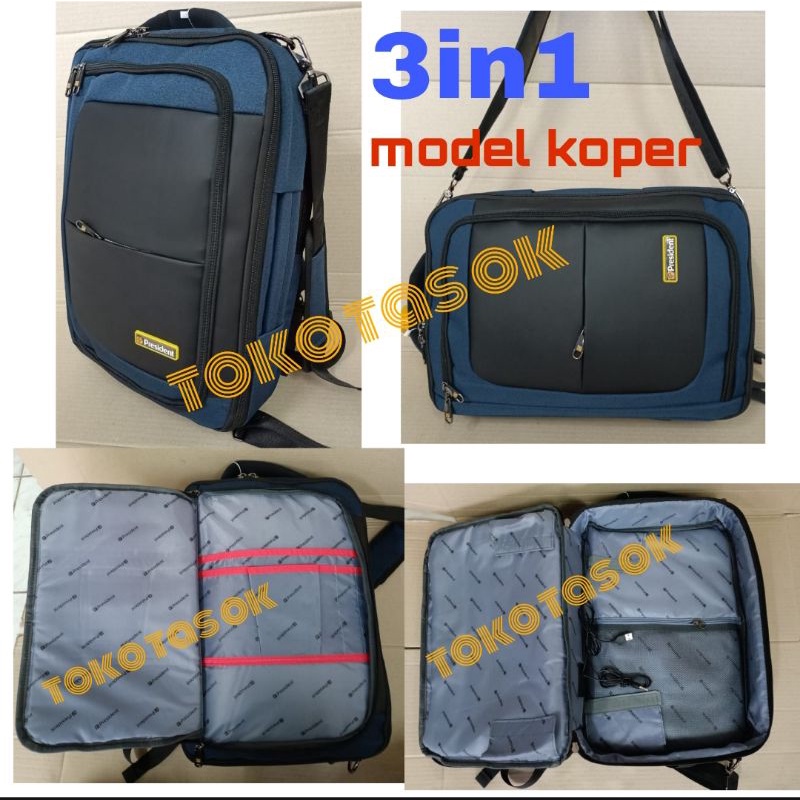 tas ransel president 3 in 1 3092 original model koper