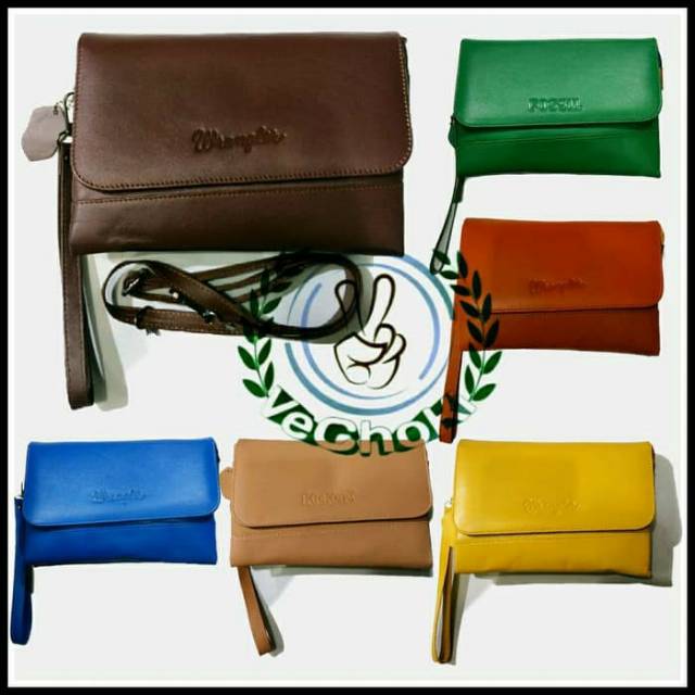Dompet Tas Selempang Handbag Kulit Sapi Asli - Kickers BEJ444