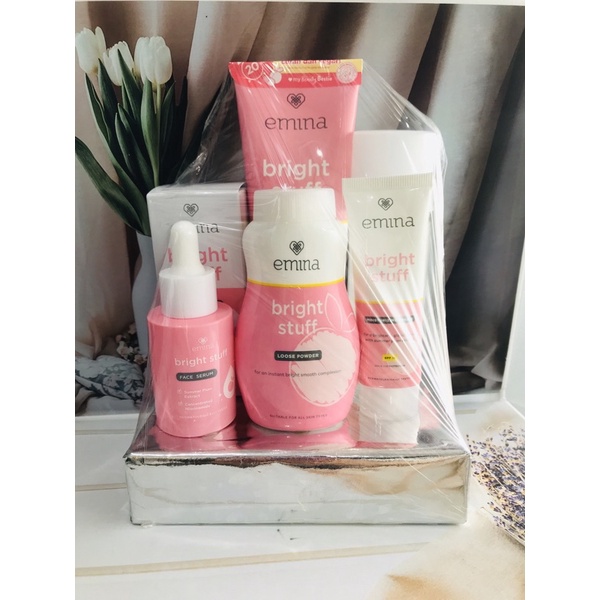 Paket Emina ekonomis + serum/ Brightstuff series