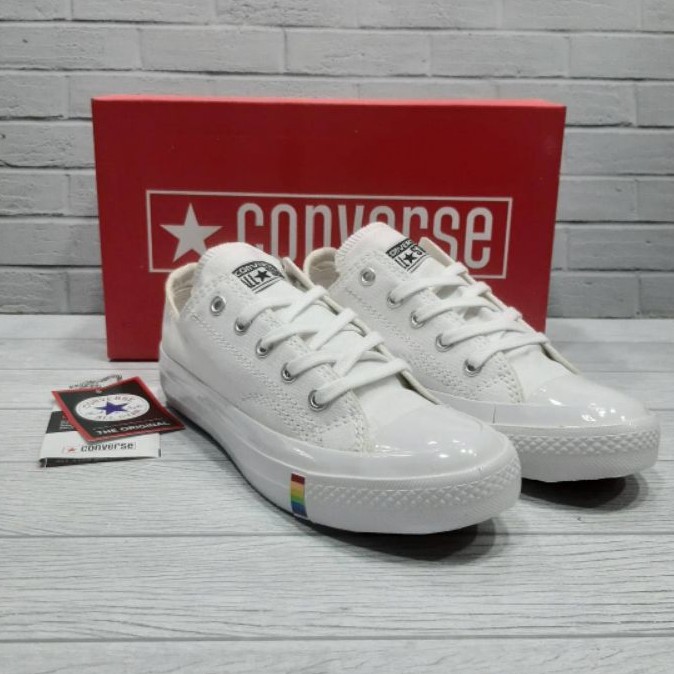 converse 70s low rainbow all white