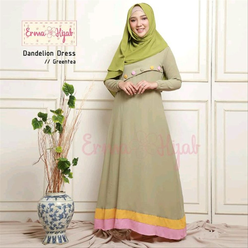 DANDELION DRESS || Gamis Syari By ERMA HIJAB