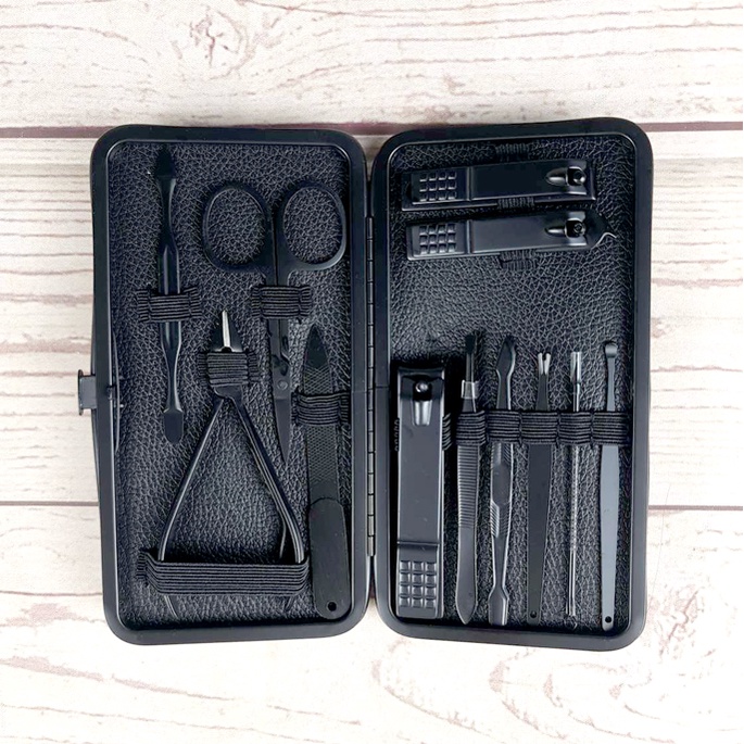 PROMO Manicure Set Pedicure PREMIUM Profesional Full Black Series