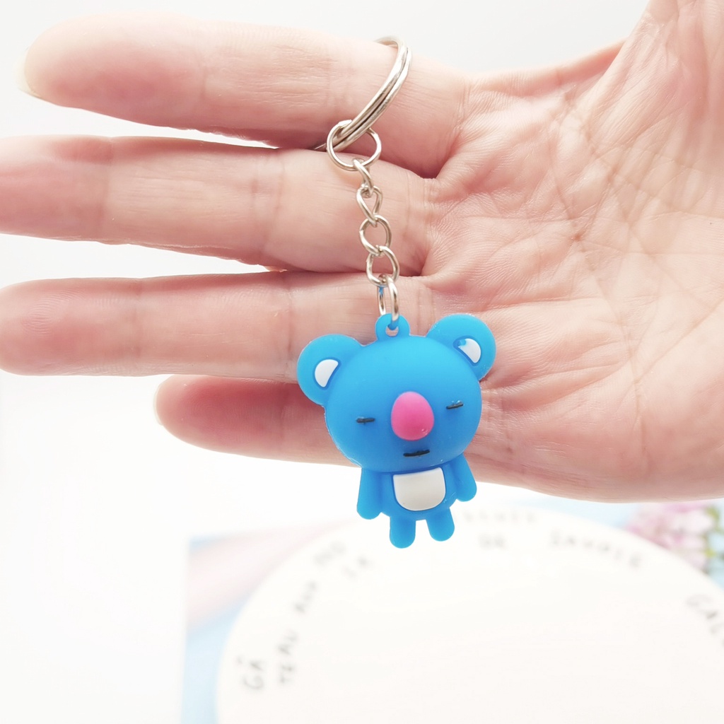 Cartoon KPOP BTS BT21 Keychain Popular Pendant Small Gift Mini Figure BTS Doll keyring