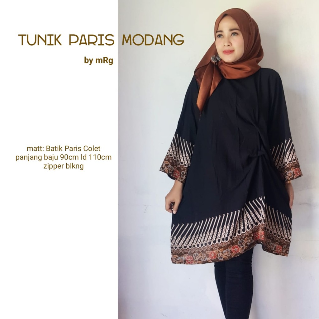 Batik Modern Muslim,Tunik Batik Wanita Kombinasi,Tunik Wanita Muslimah,Tunik Batik Wanita Trendy