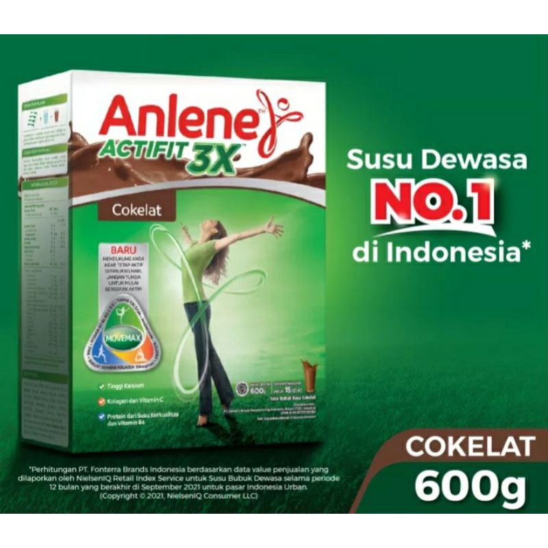 

Anlene Actifit 3X Cokelat 590g Kemasan Baru