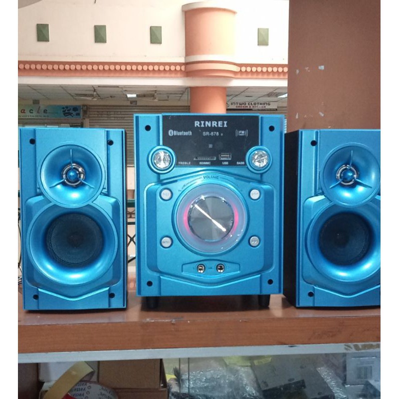 SPEAKER AKTIF BLUETOOTH KARAOKE RINREI SR-878 D SPEAKER BASS MURAH