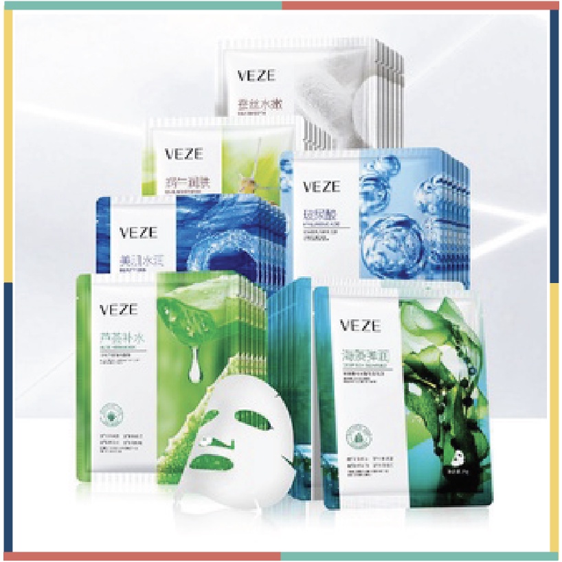 VEZE Masker Wajah Hydrating Moisturizing Mask Natural Sheet Mask BQ048
