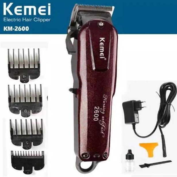 Mesin Cukur Rambut Kemei KM 2600 Rechargeable Alat Potong Rambut 100%