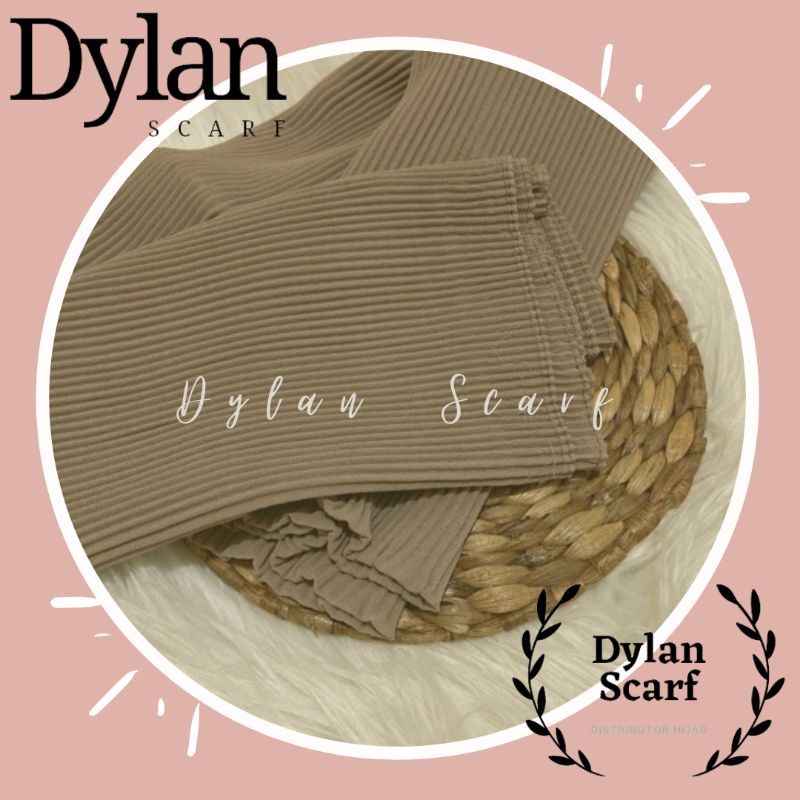 Jilbab Pashmina Plisket Ceruty Babydoll Premium Import-Espresso