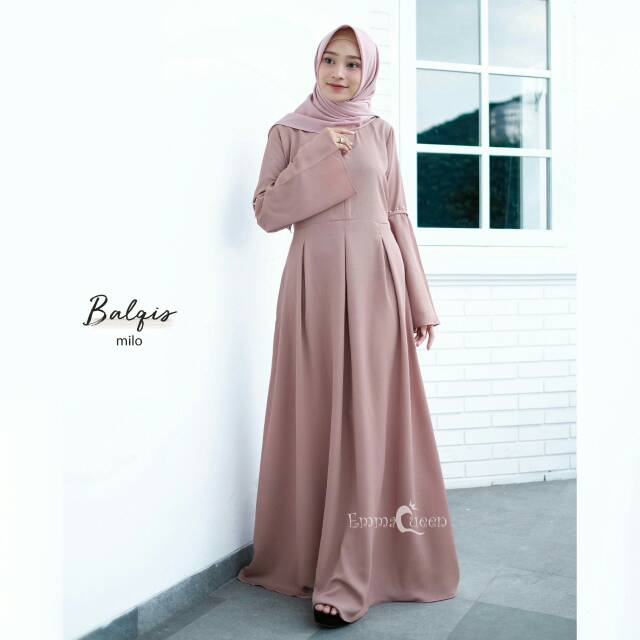 Balqis Dress Gamis Mewah Matt Premium Gucci Voile ORiginal Emmaqueen