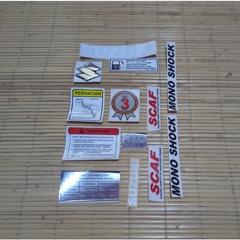 Stiker sticker Rangka set Suzuki Satria hiu satria