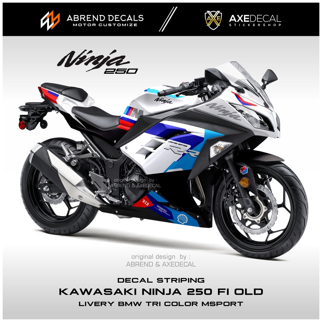 Decal striping Ninja 250 Fi M Sport BMW Racing