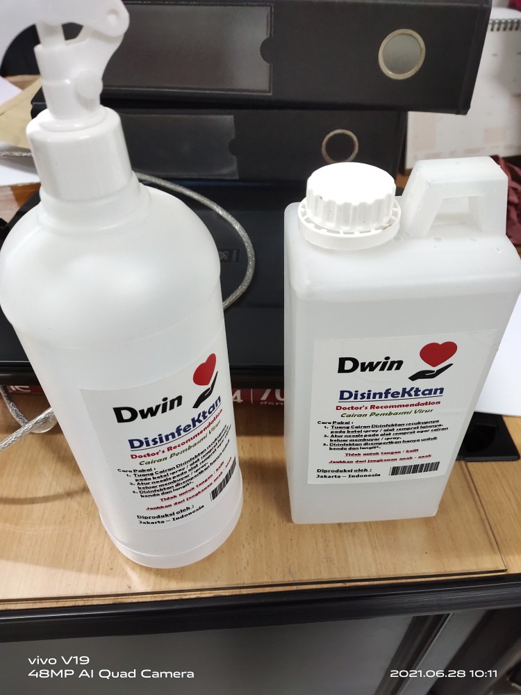 Disinfektan 1 Liter / 1000 Ml + Botol Spray Disinfectant Desinfektan