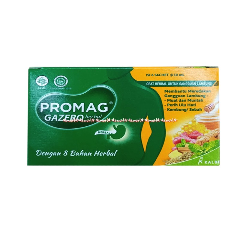 Promag Gazero Herbal 6Sachet Obat Herbal Cair Untuk Gangguan Lambung Pro Mag Sirup Cair