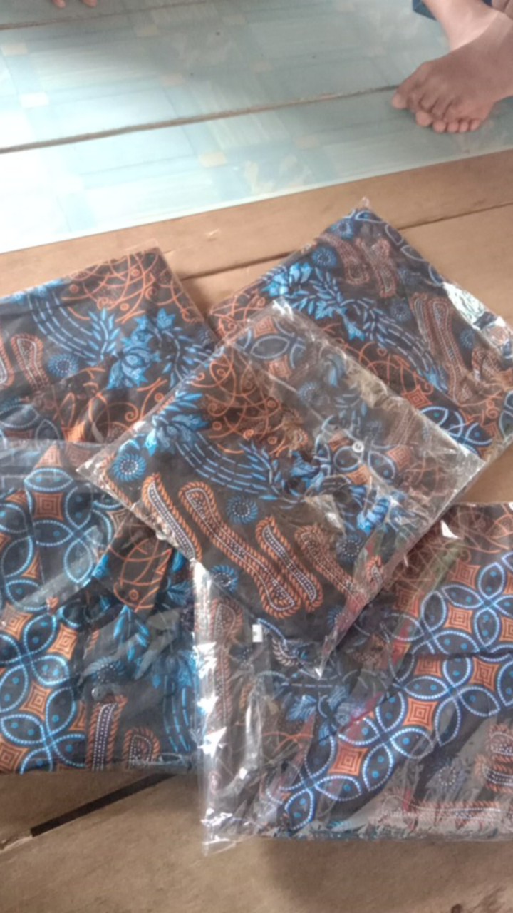 Sarimbit Couple Keluarga Motif Seno Biru