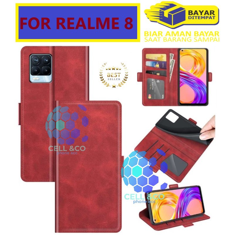 Flip cover REALME 8 Flip case buka tutup kesing hp casing flip case leather wallet