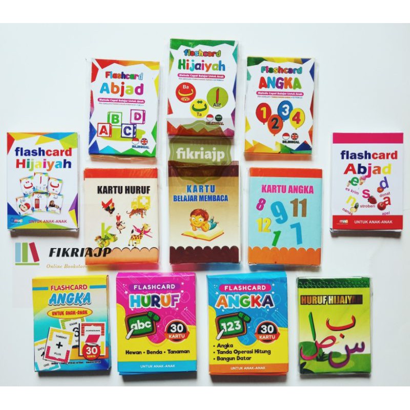 Jual flash card abjad huruf angka hijaiyah flaschcard alfabet