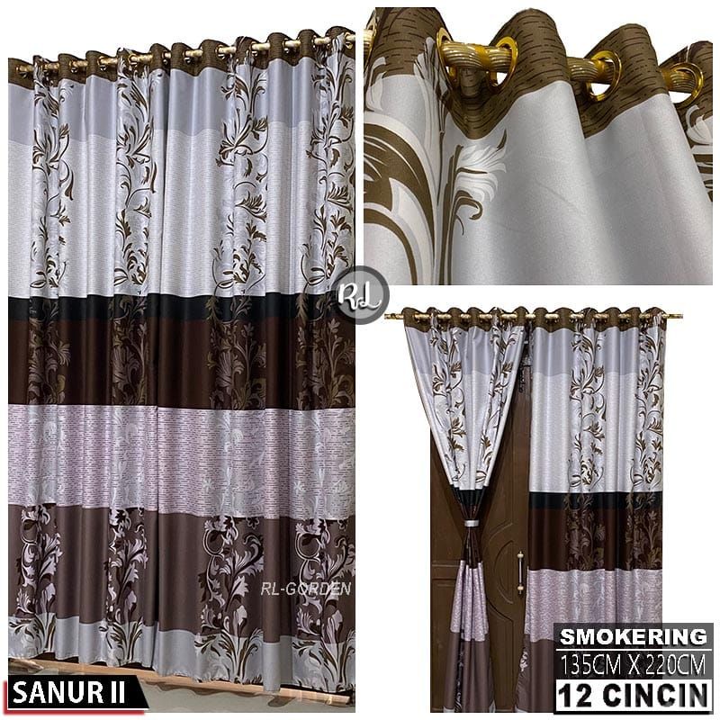 SMOKRING 12 LUBANG RING/GORDEN PINTU/GORDEN JENDELA MOTIF MEWAH BEST SELLER