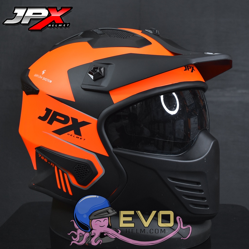 HELM JPX MOTOCROSS_JPX MX 726R - FLUO RED DOFF (ONGKIR 2 KG)