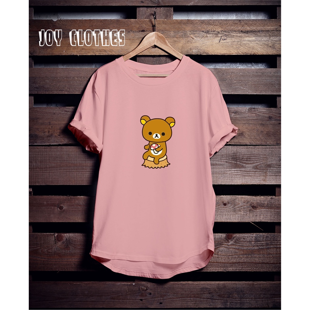 RILAKKUMA TSHIRT/ KAOS SABLON WANITA RILAKKUMA