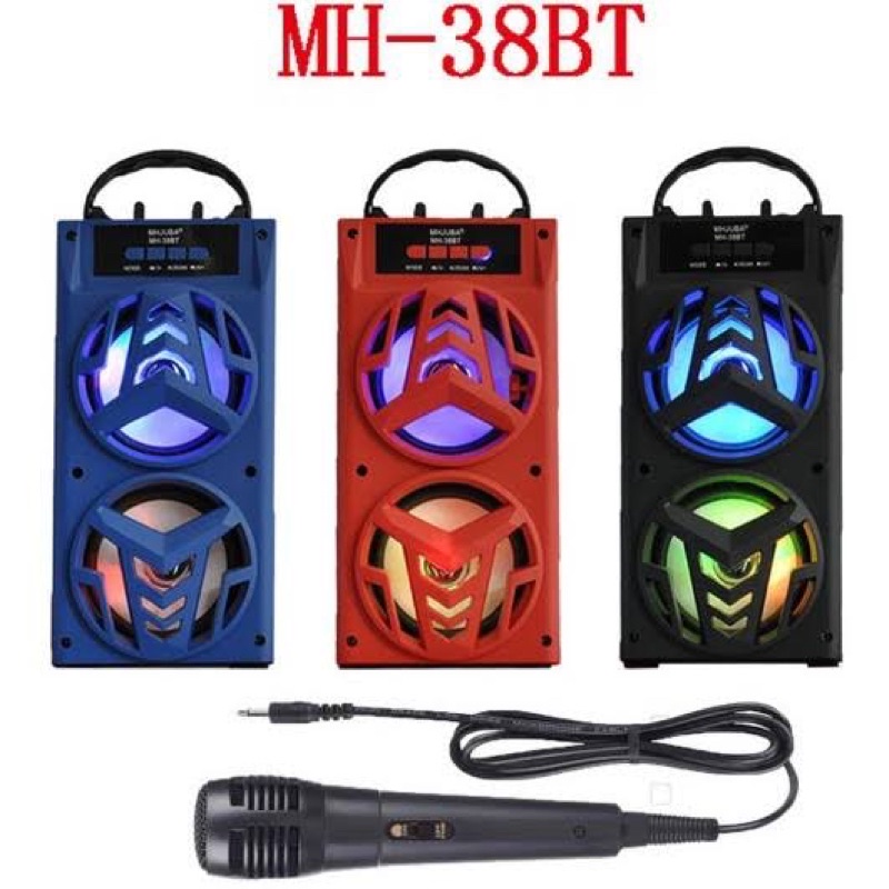 Speaker 38BT 3inc Speaker bluetooth Karaoke Free Mic