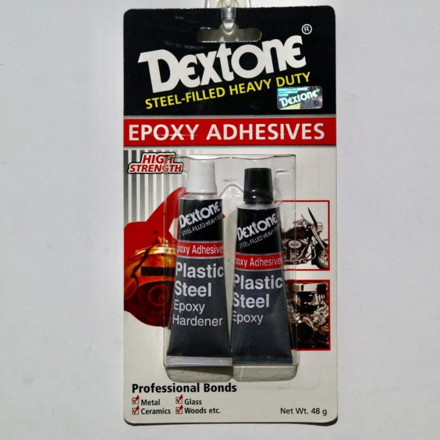 

Dextone Lem Besi Epoxy Plastic Steel Kemasan 48 gram