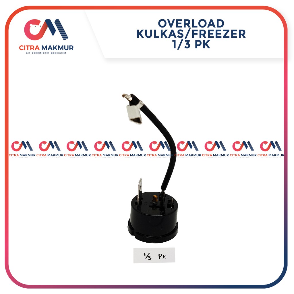 Overload Klixon Kulkas Freezer 1/3 pk bulat hitam refrigerator bimetal kompresor 2 Pintu besar