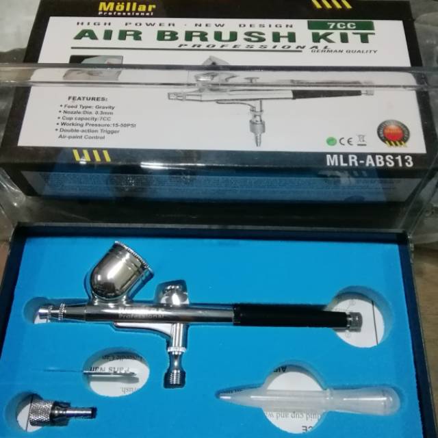 Air Brush Airbrush Kit Pen Mollar Double Action Nozzle 0.3mm - 7cc - ABS13