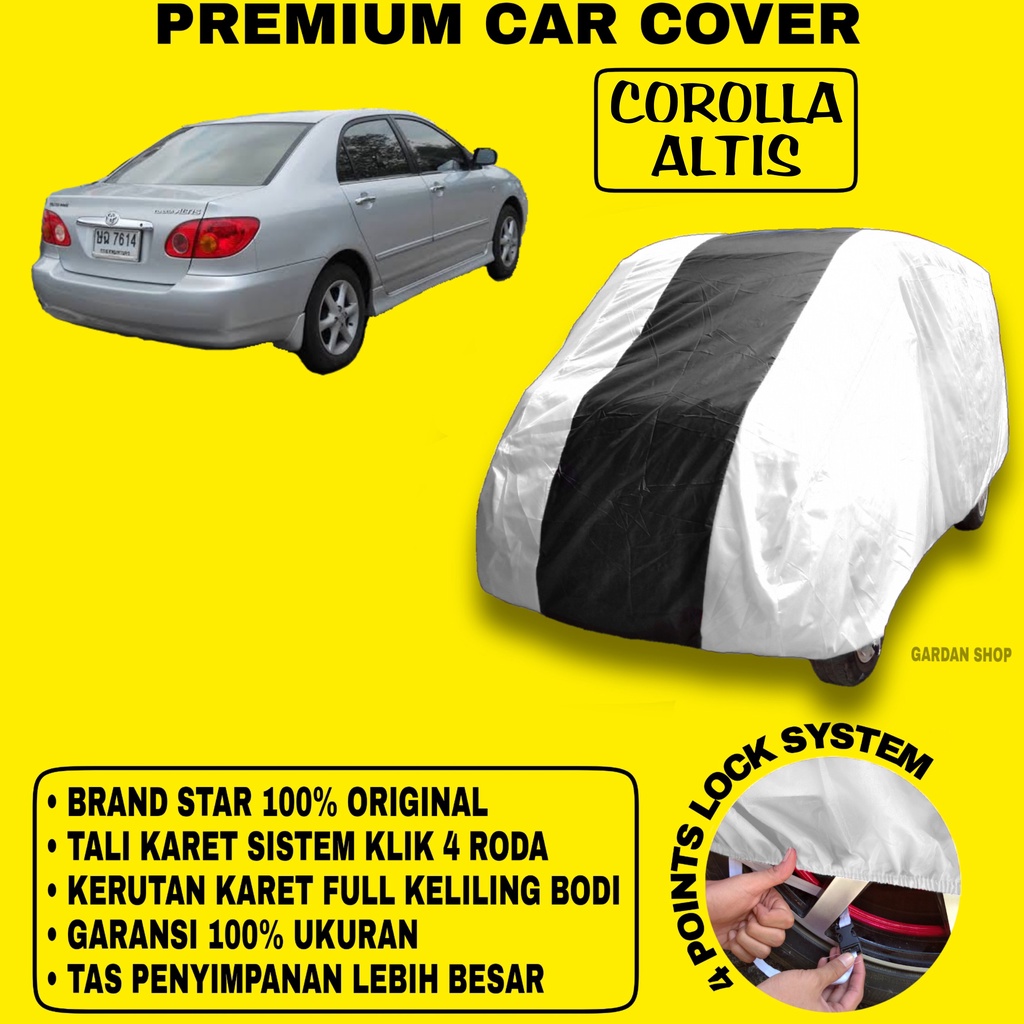 Body Cover COROLLA ALTIS SILVER HITAM Penutup Bodi Mobil Corolla Altis Waterproof PREMIUM