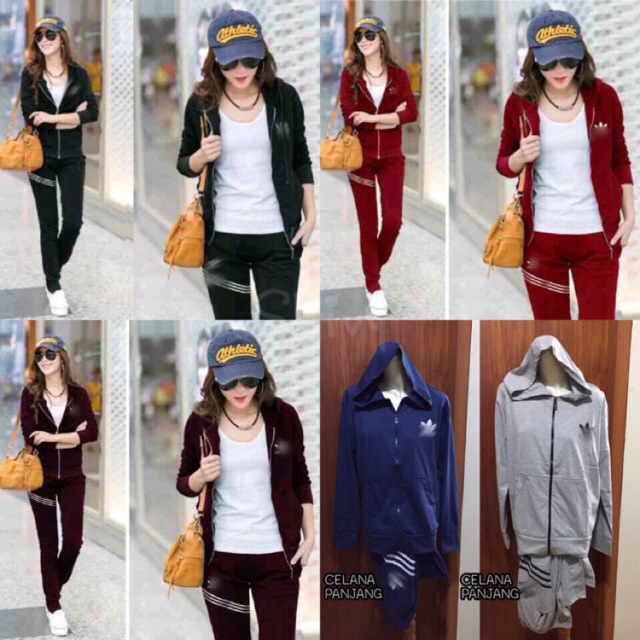 Setelan Jaket Celana Olahraga Babyterry Premium