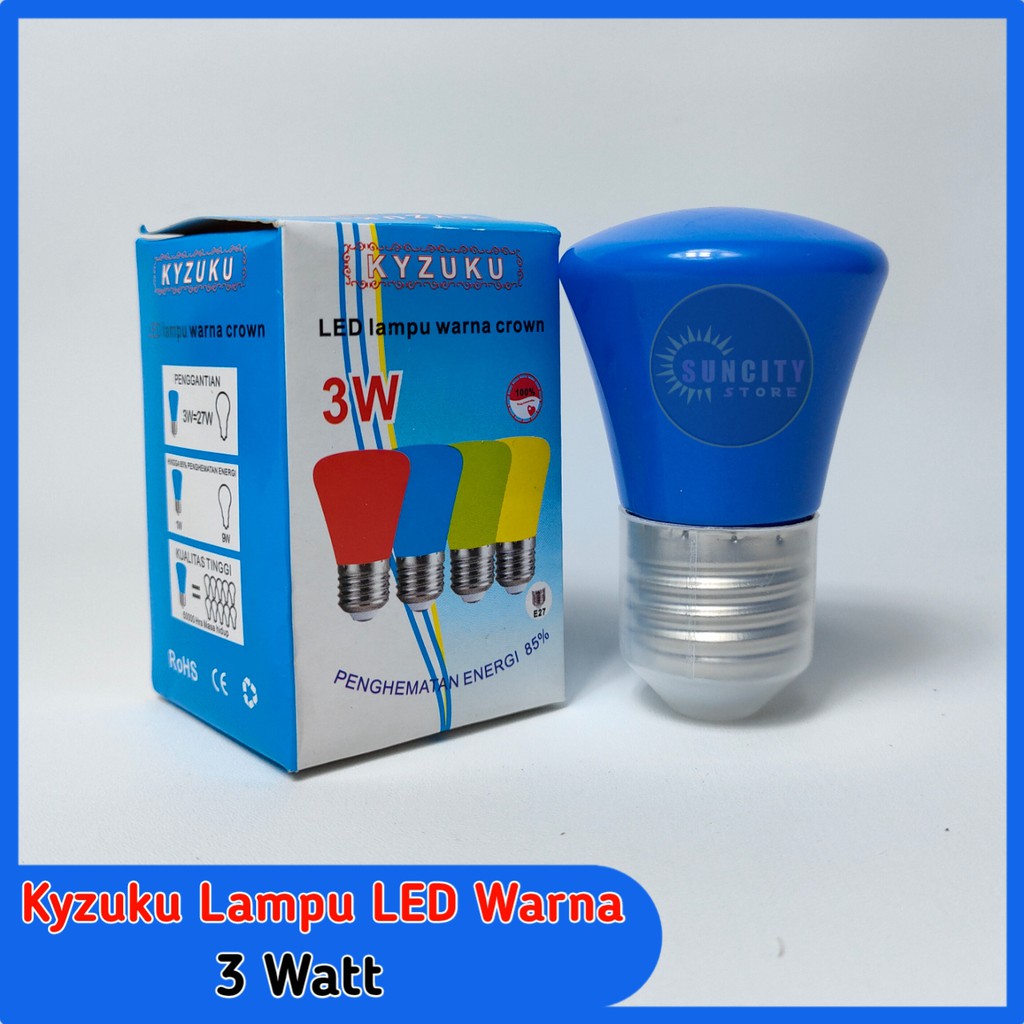 Kyzuku Lampu LED Bulb Crown Warna 3 Watt