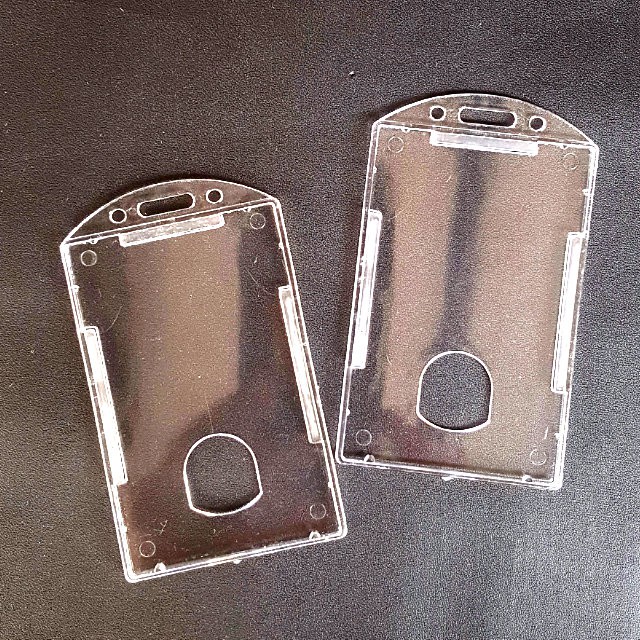

casing id card warna bening kaca bahan KERAS frame id card akrilik