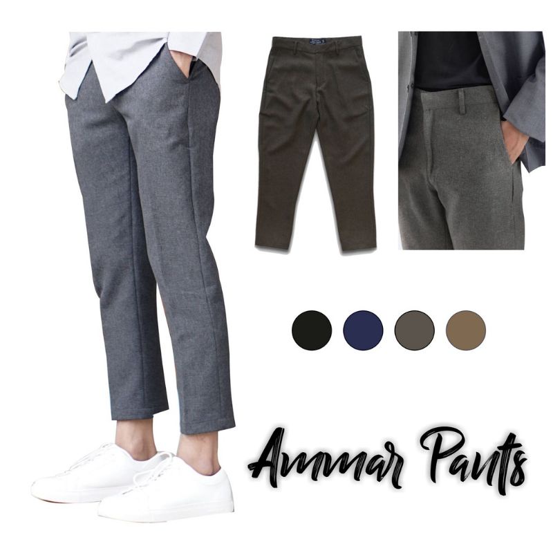 [ HIJAB AlSA ] CELANA ANKLE PANTS / AMMAR / ZIND / CELANA PRIA SLIM FIT || CELANA SUNNAH,SIRWAL