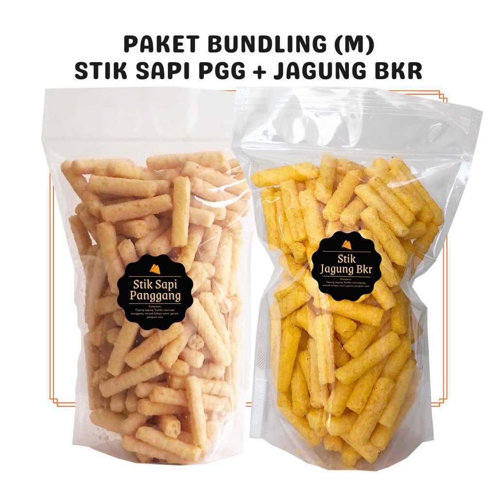 

Snack Paket Bundling Stik Keju + Balado + Sapi Panggang + Jagung Bakar (M) / Special Bundle Package