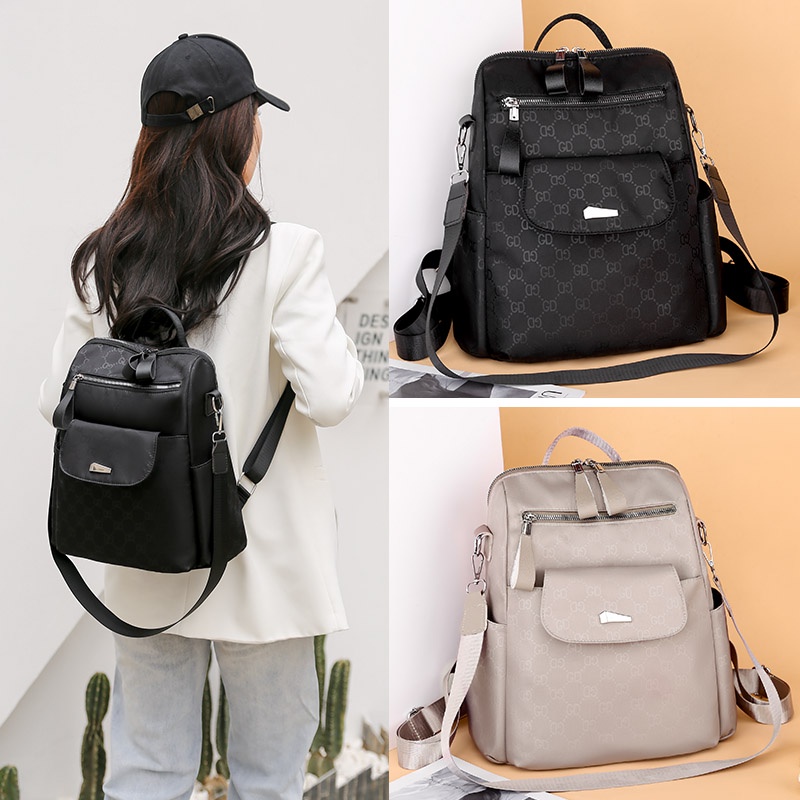 Multifunction Tas Besar bag Perempuan Ransel Wanita tas  14 inch Laptop tas  backpack  Sling shoulder  Selempang  Bahu Wanita women Big bag Ransel good quality import 9934