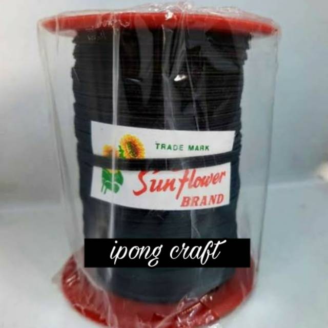 Tali Karet Elastis Masker HITAM 3mm