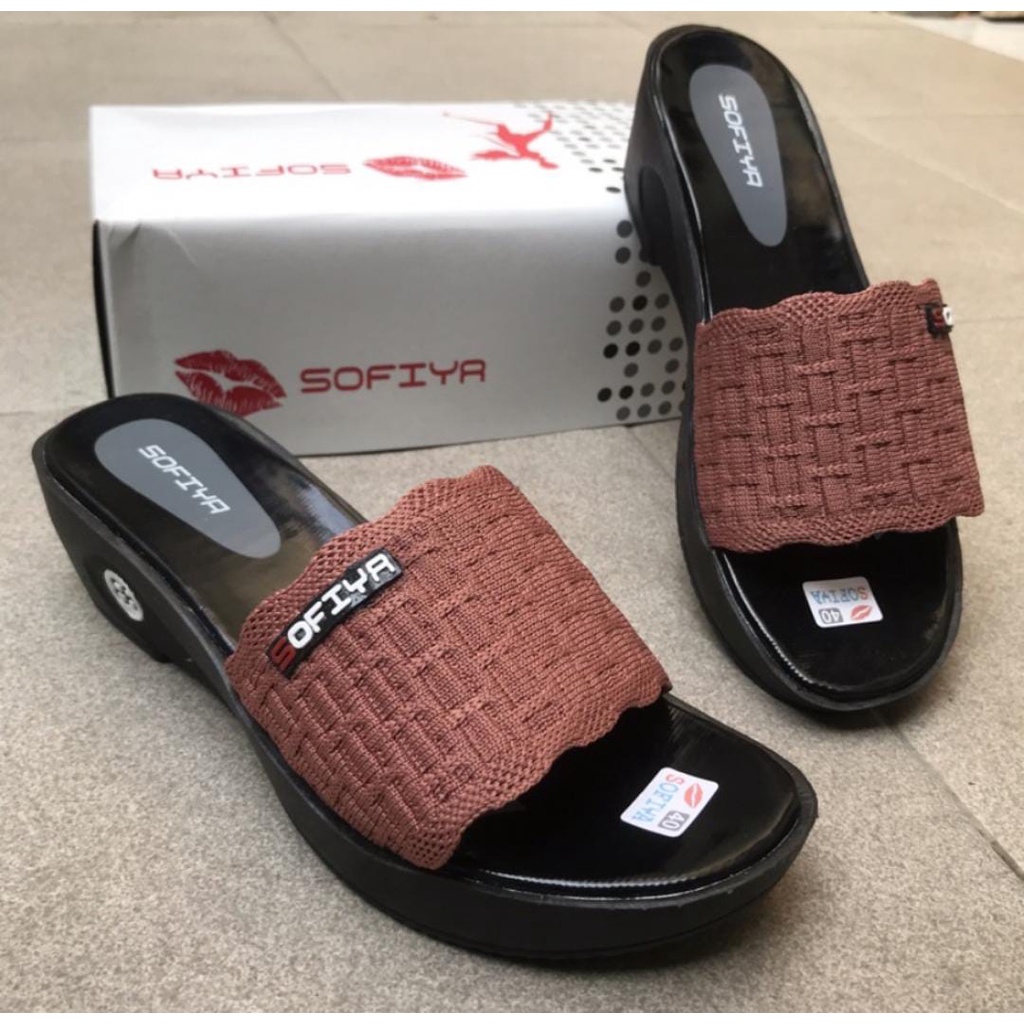 sandal rajut wedges sofiya terbaru 2022