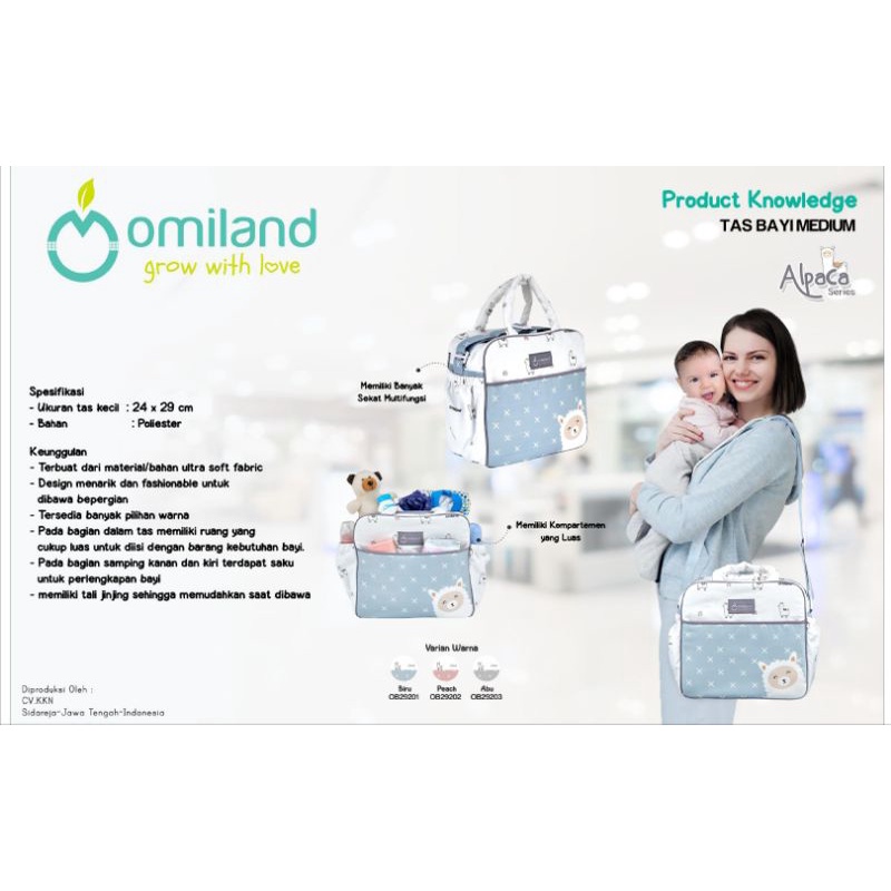 Omiland Tas Bayi Medium Alpaca Series