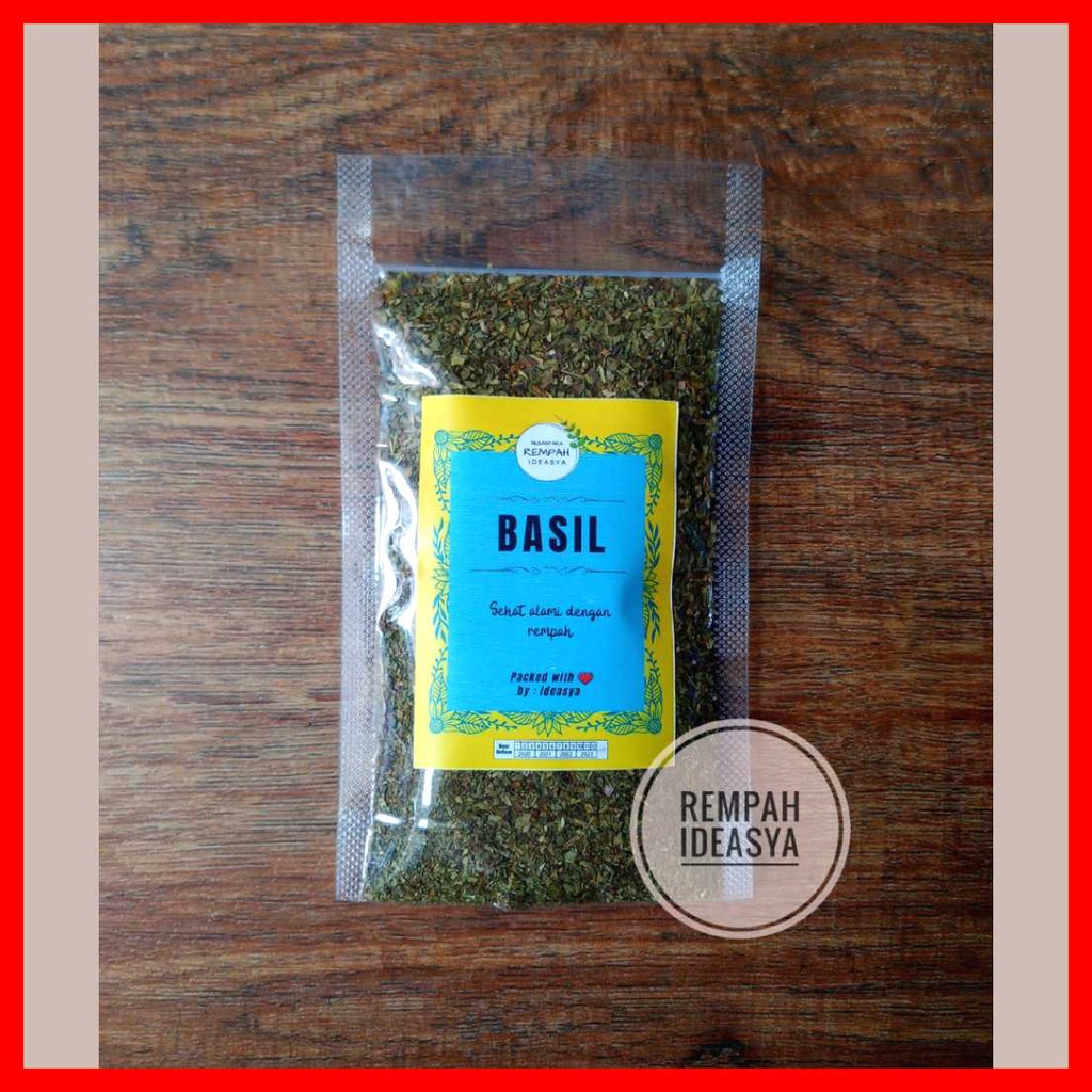 

[BISA COD] Daun Basil Import Basil Kering Dried Kemangi Rempah Oregano Topping Pizza MPASI