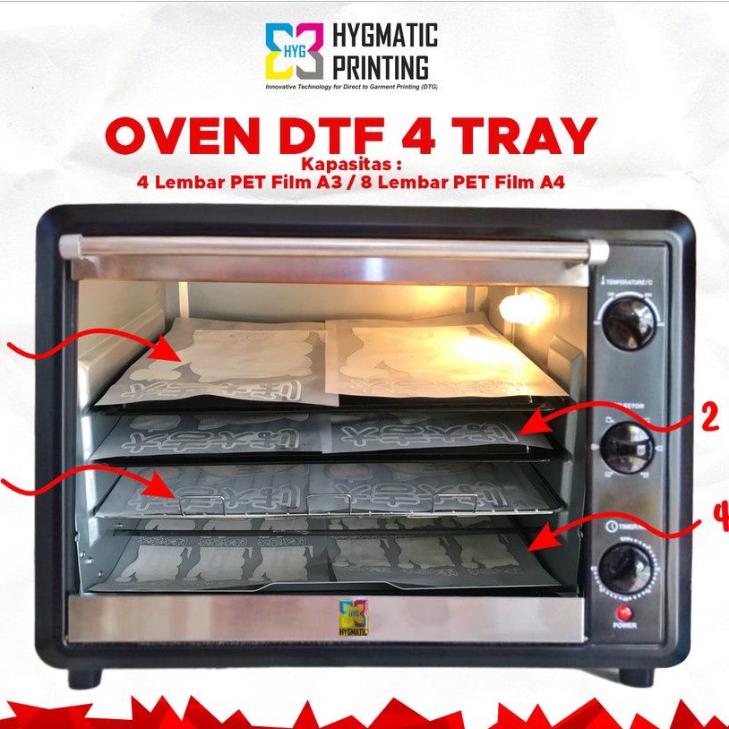 Mesin Oven DTF A3 - Oven DTF 4 Tray